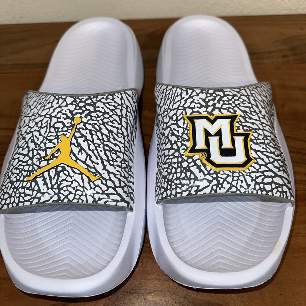 Jordan Men’s Hydro Slides Marquette University Size 14 Rare